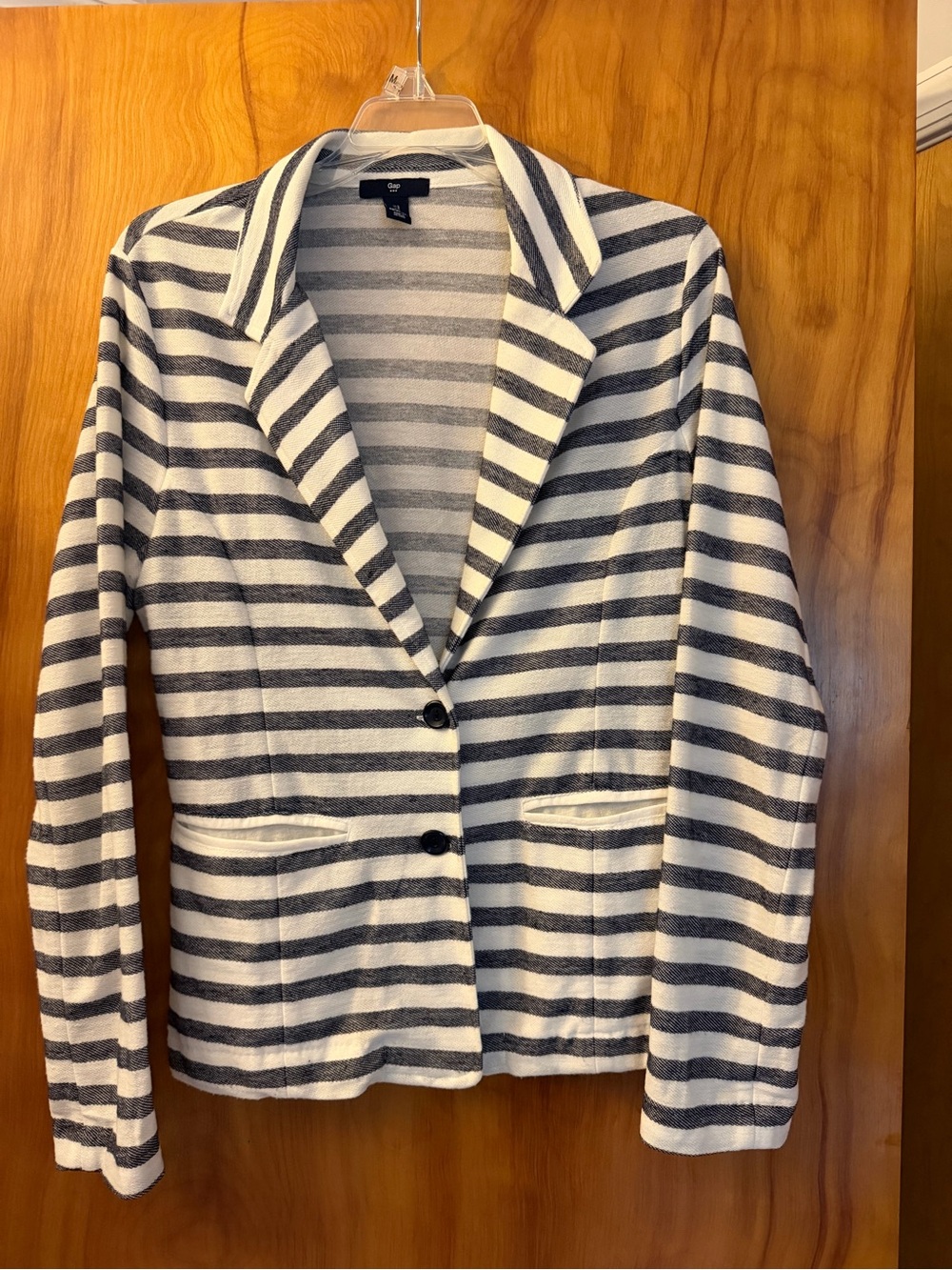 Gap Knit Striped Navy and White Blazer - Women’s